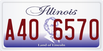 IL license plate A406570