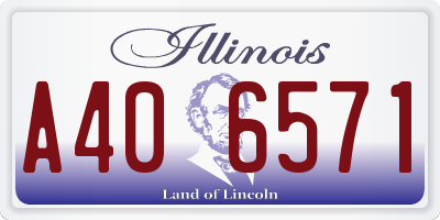 IL license plate A406571