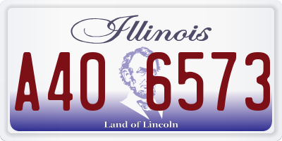 IL license plate A406573