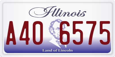 IL license plate A406575