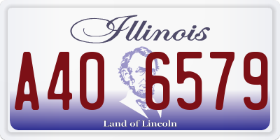 IL license plate A406579