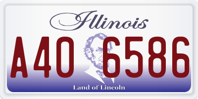 IL license plate A406586