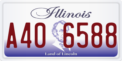 IL license plate A406588