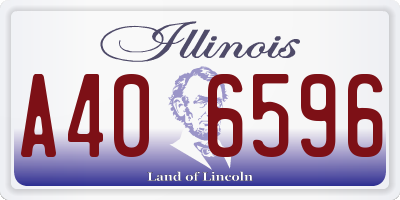 IL license plate A406596