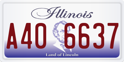 IL license plate A406637