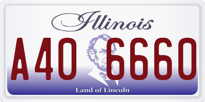 IL license plate A406660