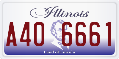 IL license plate A406661