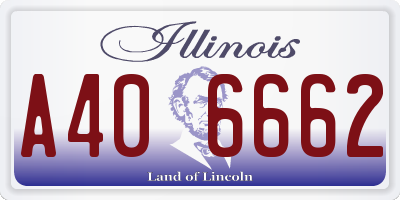 IL license plate A406662