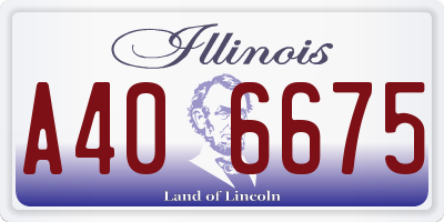 IL license plate A406675