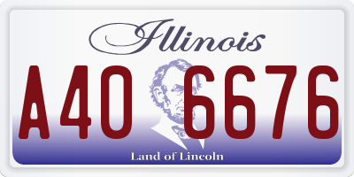 IL license plate A406676