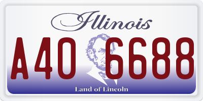 IL license plate A406688