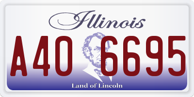IL license plate A406695