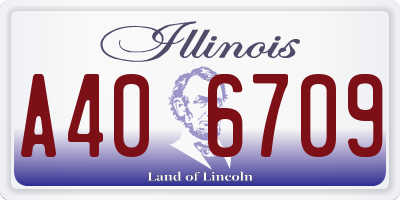 IL license plate A406709