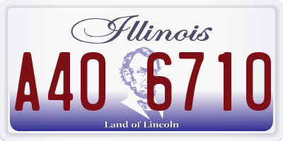 IL license plate A406710