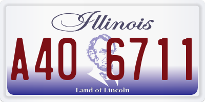 IL license plate A406711