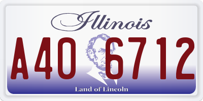 IL license plate A406712