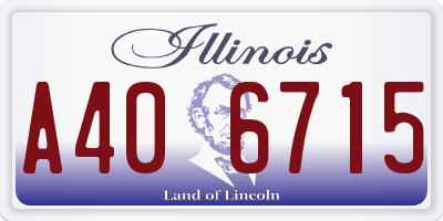 IL license plate A406715