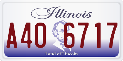 IL license plate A406717