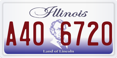 IL license plate A406720
