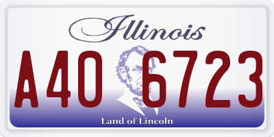 IL license plate A406723