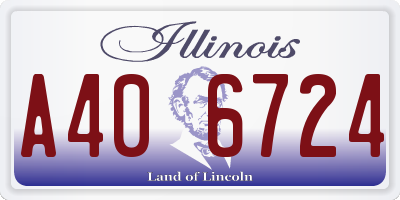 IL license plate A406724