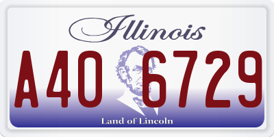 IL license plate A406729
