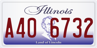 IL license plate A406732