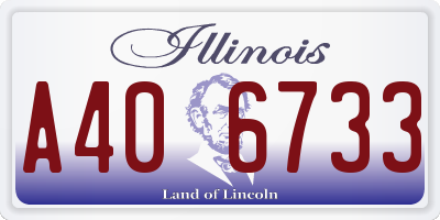 IL license plate A406733
