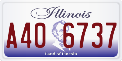 IL license plate A406737