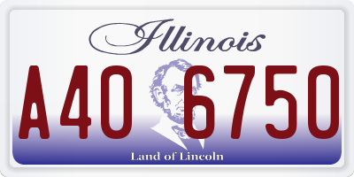 IL license plate A406750