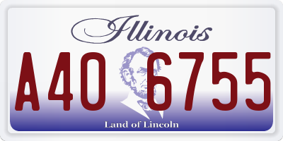 IL license plate A406755