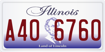 IL license plate A406760