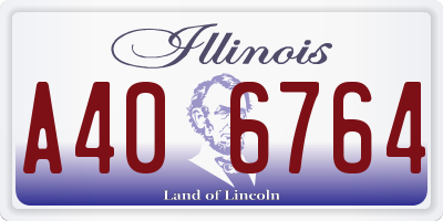 IL license plate A406764