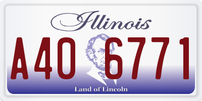IL license plate A406771