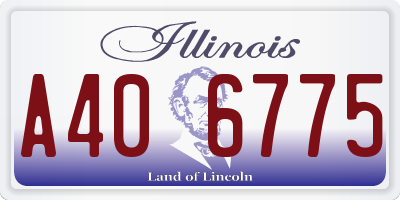 IL license plate A406775