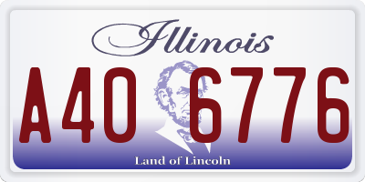 IL license plate A406776