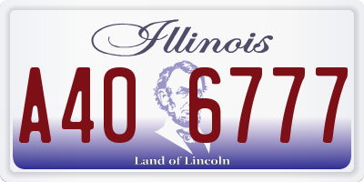 IL license plate A406777