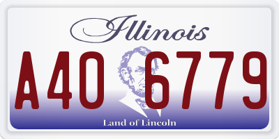 IL license plate A406779