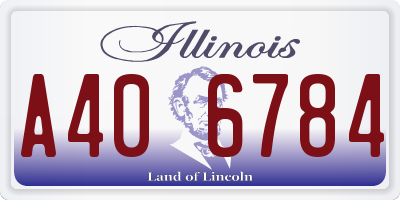 IL license plate A406784