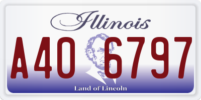 IL license plate A406797