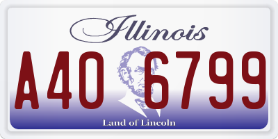 IL license plate A406799