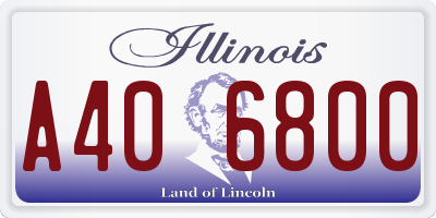 IL license plate A406800