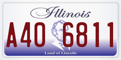 IL license plate A406811