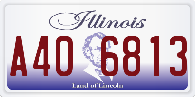 IL license plate A406813