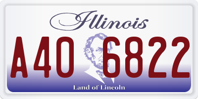 IL license plate A406822