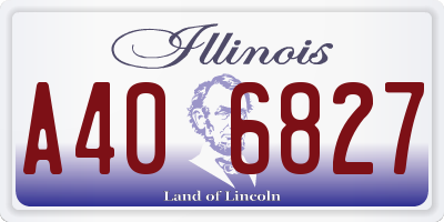 IL license plate A406827