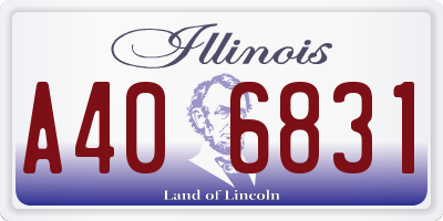 IL license plate A406831