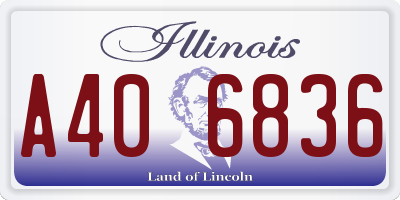 IL license plate A406836