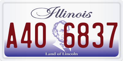 IL license plate A406837