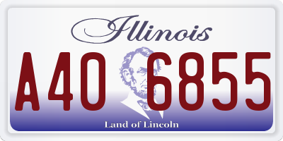 IL license plate A406855